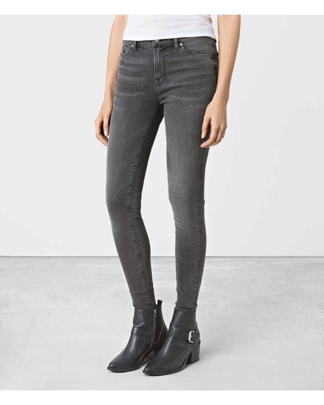 AllSaints Grace Jeans in Grey Lyst UK